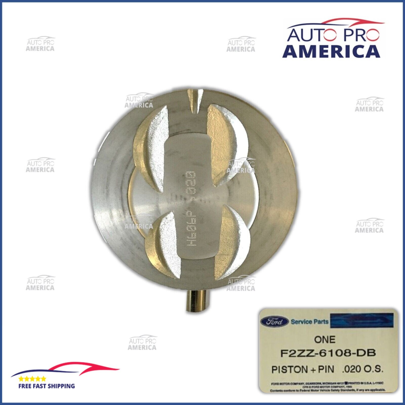 Piston & Pin Assembly F2ZZ6108DB 5.0L 8 Cyl .020″ O/S Ford Mustang OEM GENUINE