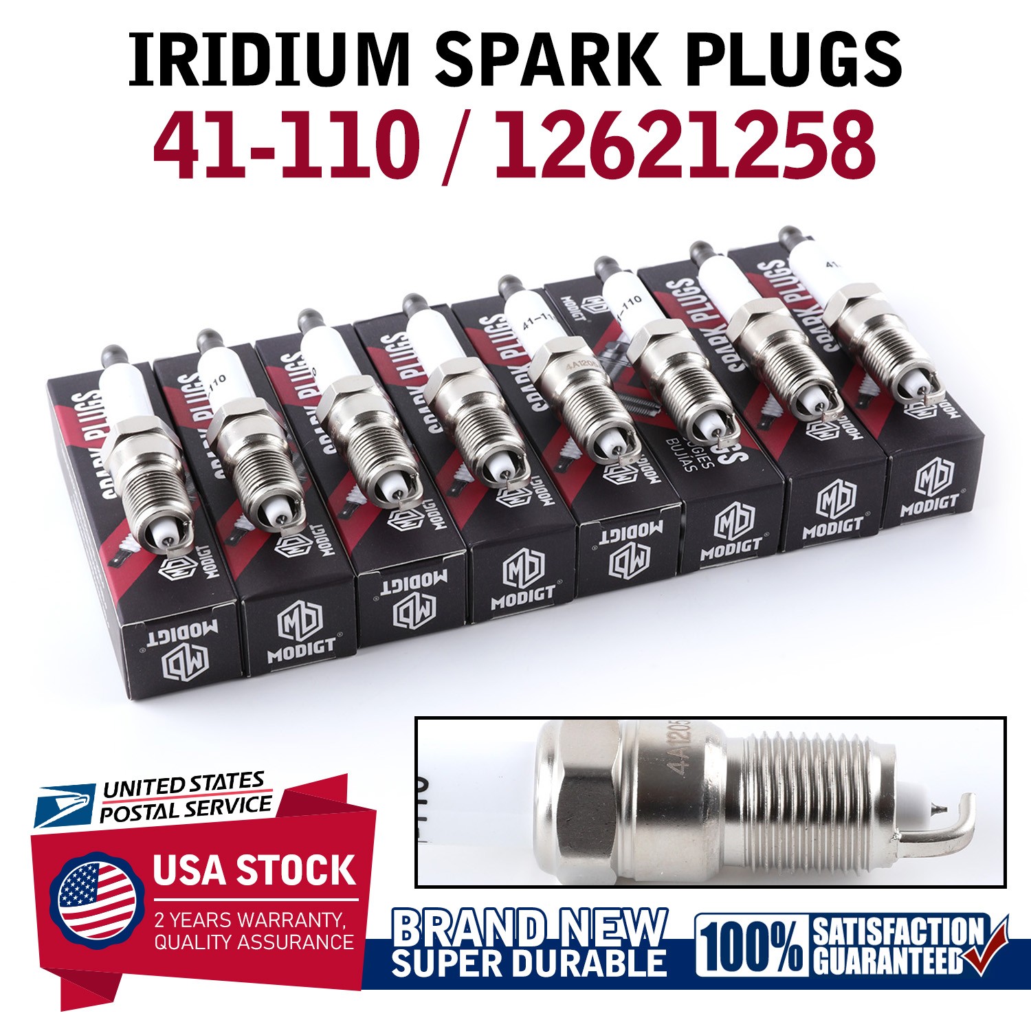 Set of 8 Premium 12621258/ 41-110 Iridium Spark Plugs Kit New And High Quality