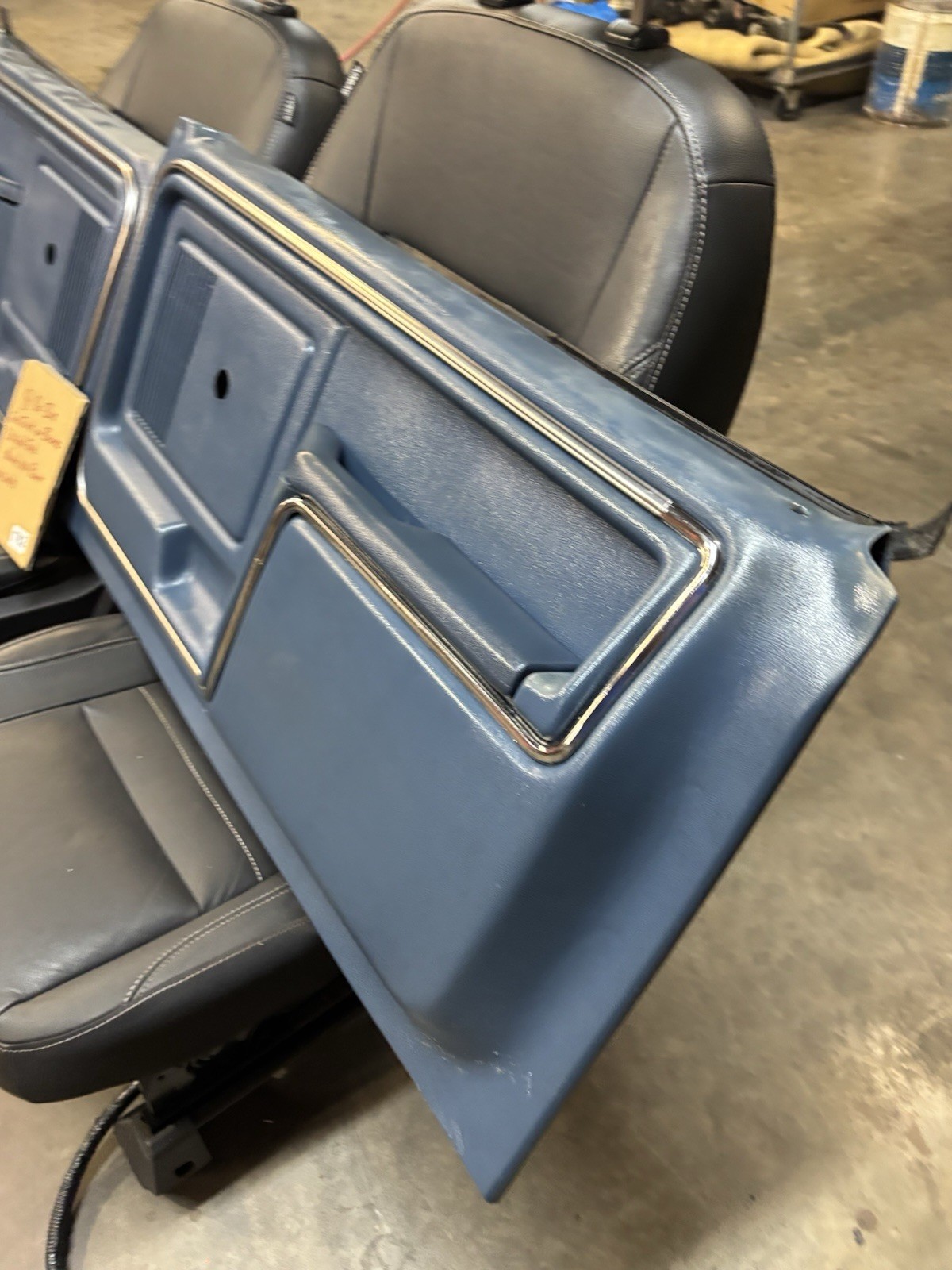 80-86 Ford F150 F250 F350 And Bronco Blue Door Cards Panels Manual LH RH #1762