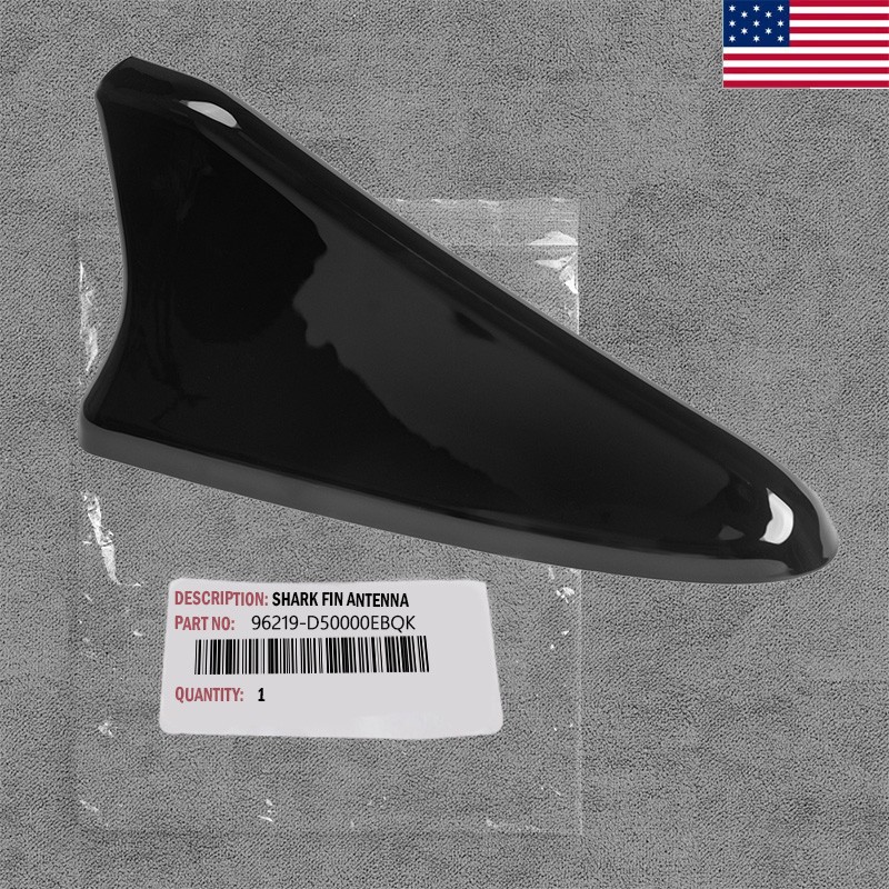 For 2015-17 Genesis Coupe & G80 Ebony Black FM/AM Shark Fin Roof Antenna Cover .