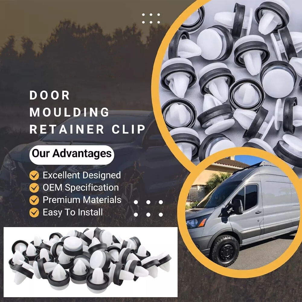 160Pcs Side Body Panel Molding Clip W/ Seal For Ford Transit Cargo&Passenger Van