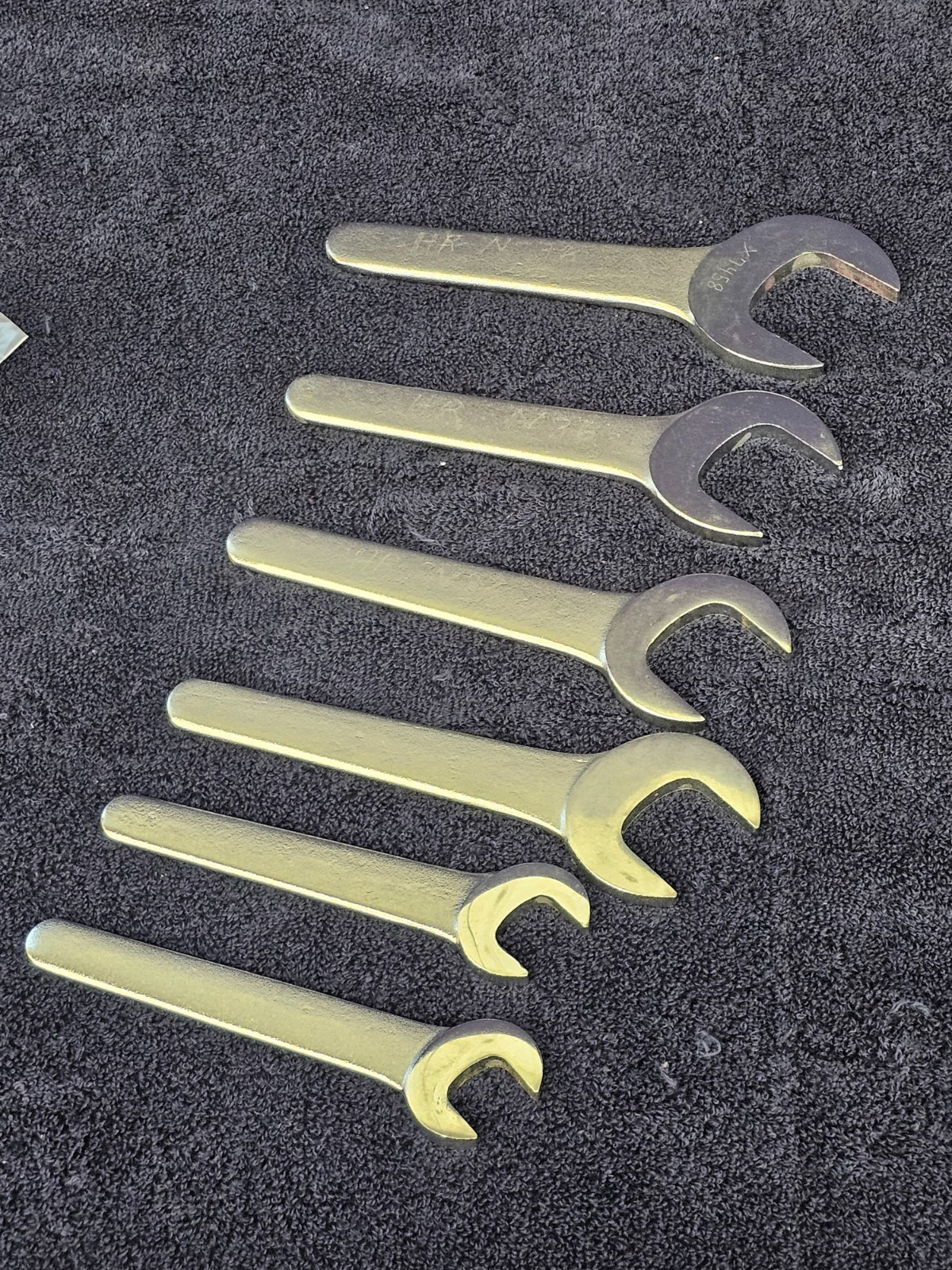 6 Martin Service Thin Angle Wrenches Wrench Set Sae 1-3/4 9/16 1/2 5/16 7/8″ USA