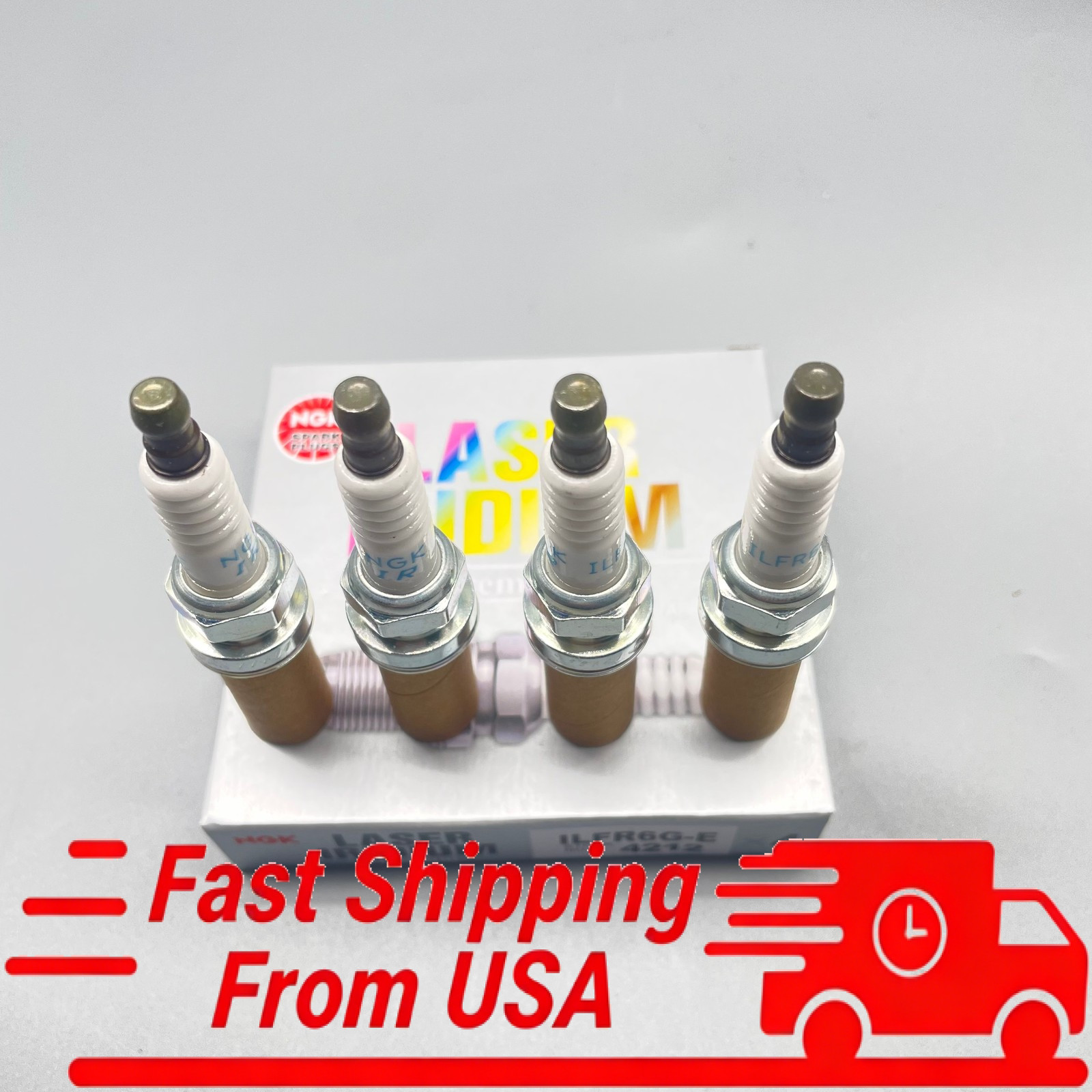 NGK Laser Iridium Spark Plug Nickel Core Tip Standard 0.032in ILFR6G-E Set of 4