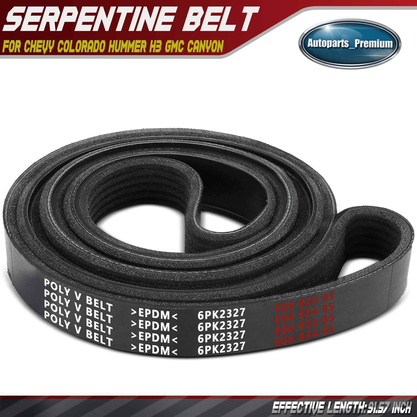 91.57 Inch Serpentine Belt for Chevy Colorado Hummer H3 GMC Canyon Isuzu i-280