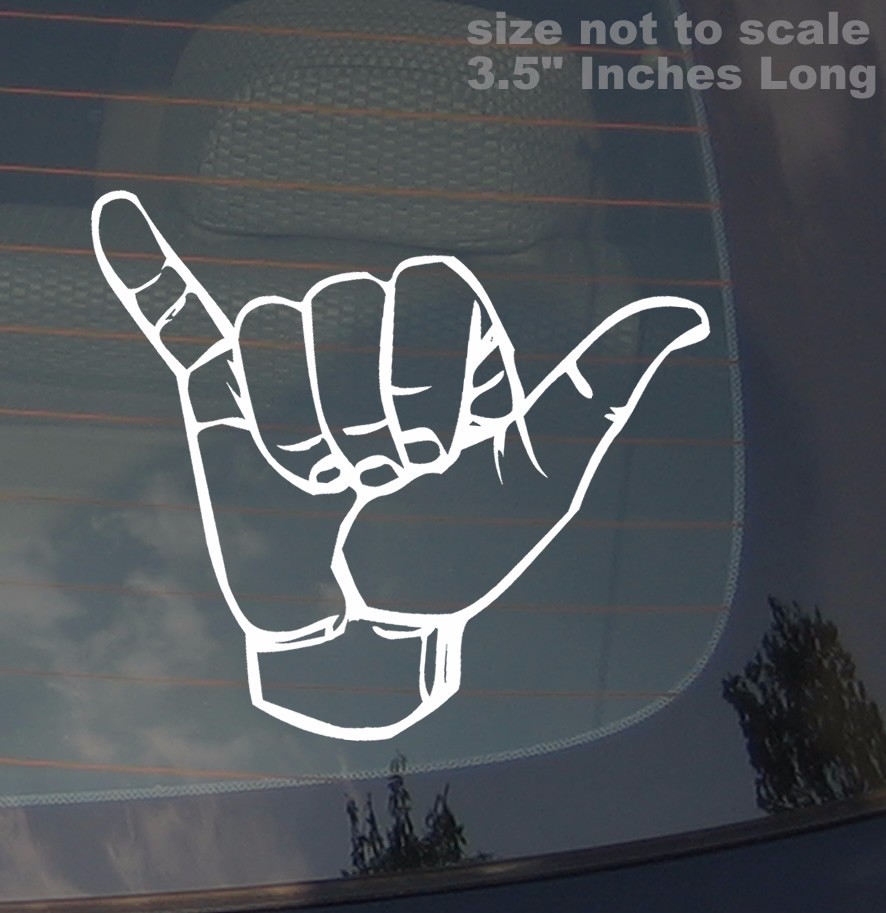 Hang Loose Shaka JDM Skate Snowboard Surf Sticker Decal HAWAII Vinyl 3.5″ Inches