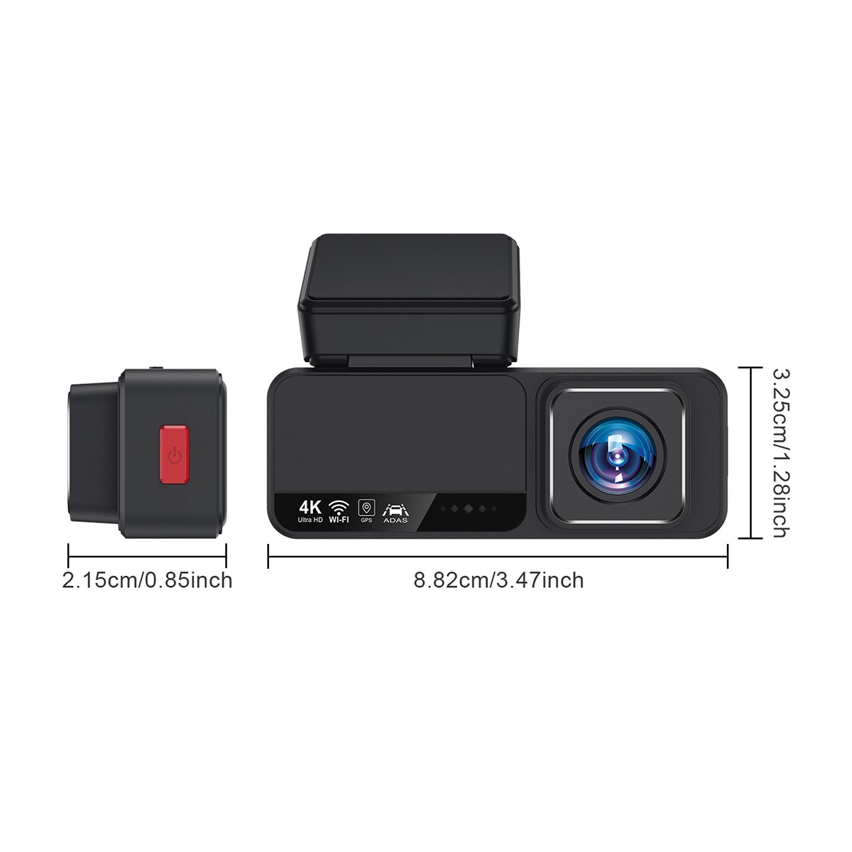 Dash Camera 4K Front Rear Dash Cam Built-In WiFi & GPS, App control Night Vision