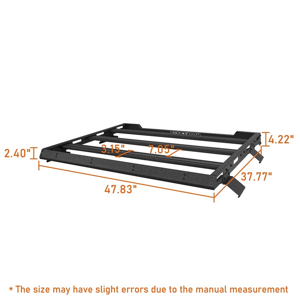 Half Roof Rack Cargo Carrier Luggage Basket Crossbar Fit 21-26 Ford Bronco 4Door