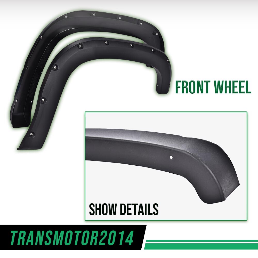 Pocket Rivet Offroad Fender Flares Fit For GMC Sierra 1500 2500HD 3500HD 2007-13