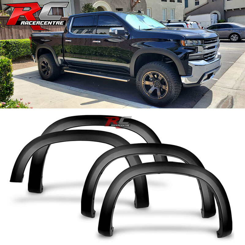 Fit 19-23 Chevy Silverado 1500 OE Style Fender Flares Textured Black 4PC PP