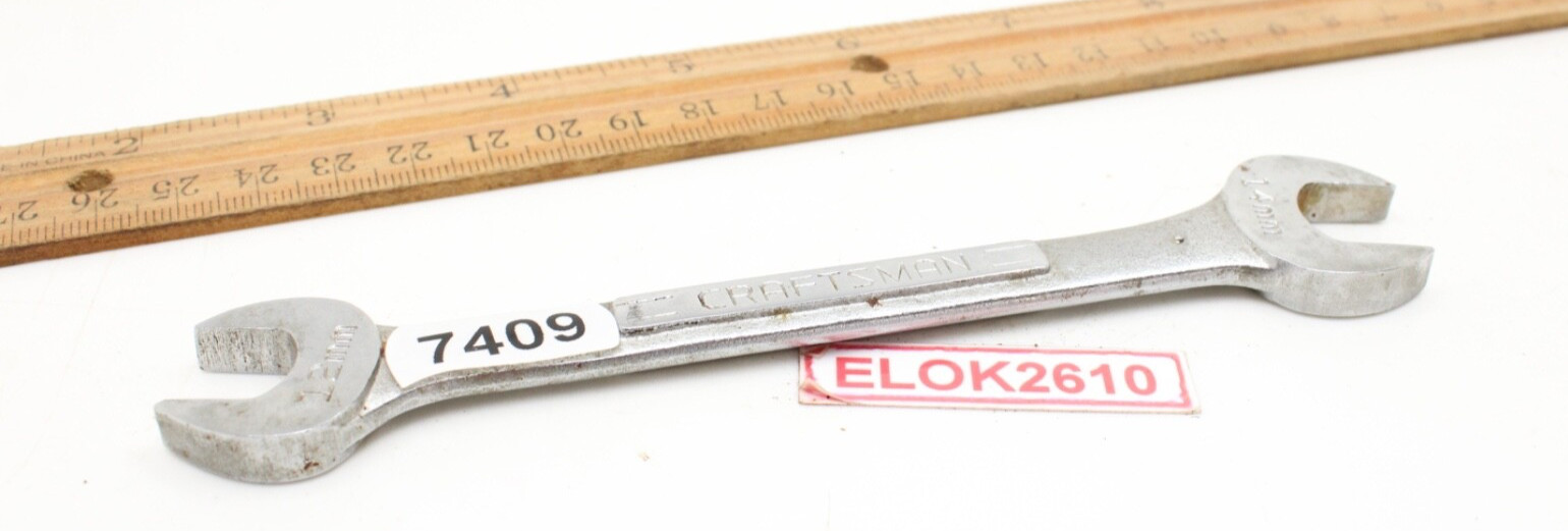 Craftsman V -44506 12mm x 14mm Metric Chrome Open End Wrench USA