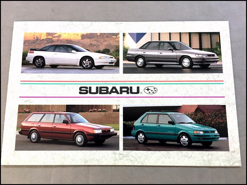 1993 Subaru 20-page Car Sales Brochure Catalog – SVX Loyale Legacy Justy