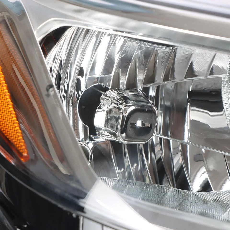 Halogen Headlights For 2016-2019 Chevy Cruze Left + Right Pair w/ Bulbs Chrome