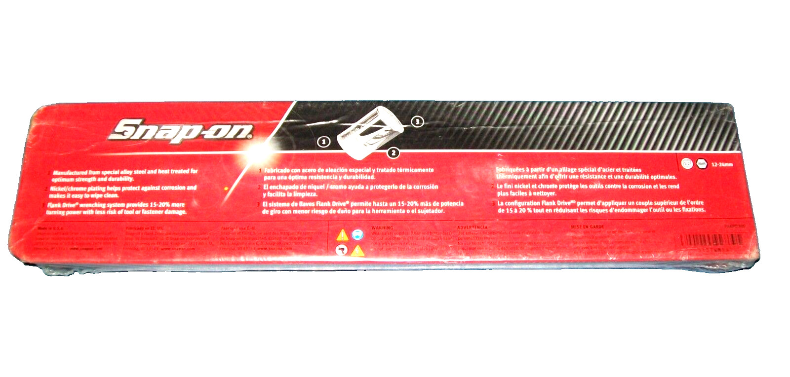 New Snap-on 1/2″ drive 12 thru 24 mm 6-point Shallow Socket Set 313TWMYA Sealed