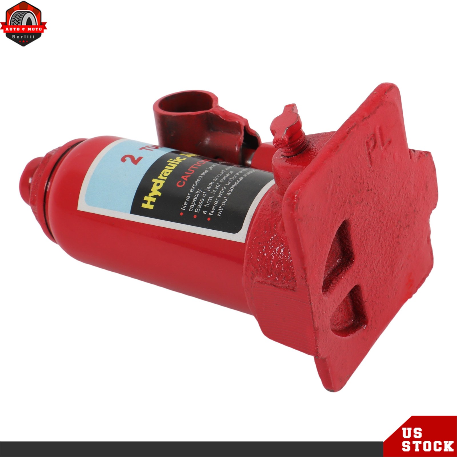 Red 2 Ton Welded Portable Hydraulic Bottle Jack Heavy Duty Car Lift Repair Tool