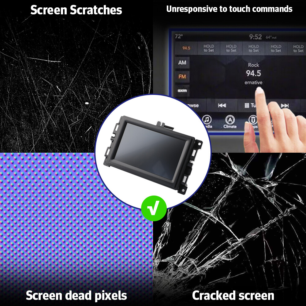 7″ LCD Touch Screen w/ Frame Panel Uconnect VP2 For Jeep Compass 2017-2020 Radio