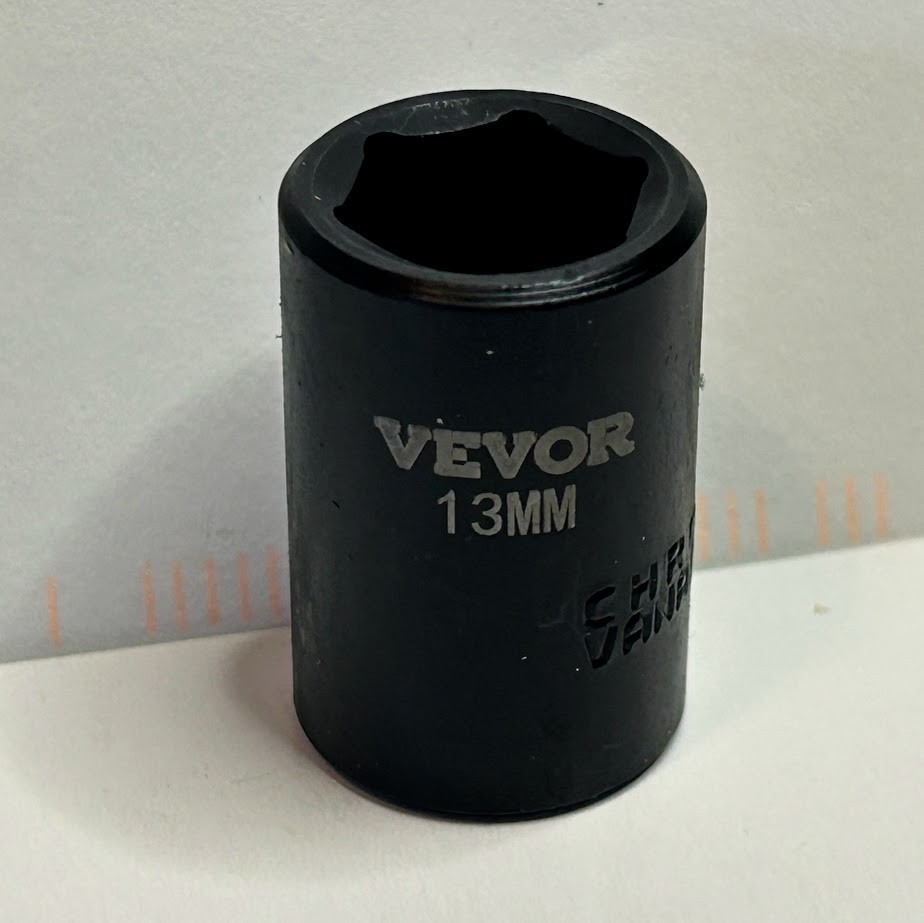 Vevor 13 mm x 3/8″ Dr Standard Impact Socket 6 Point Free USA Shipping