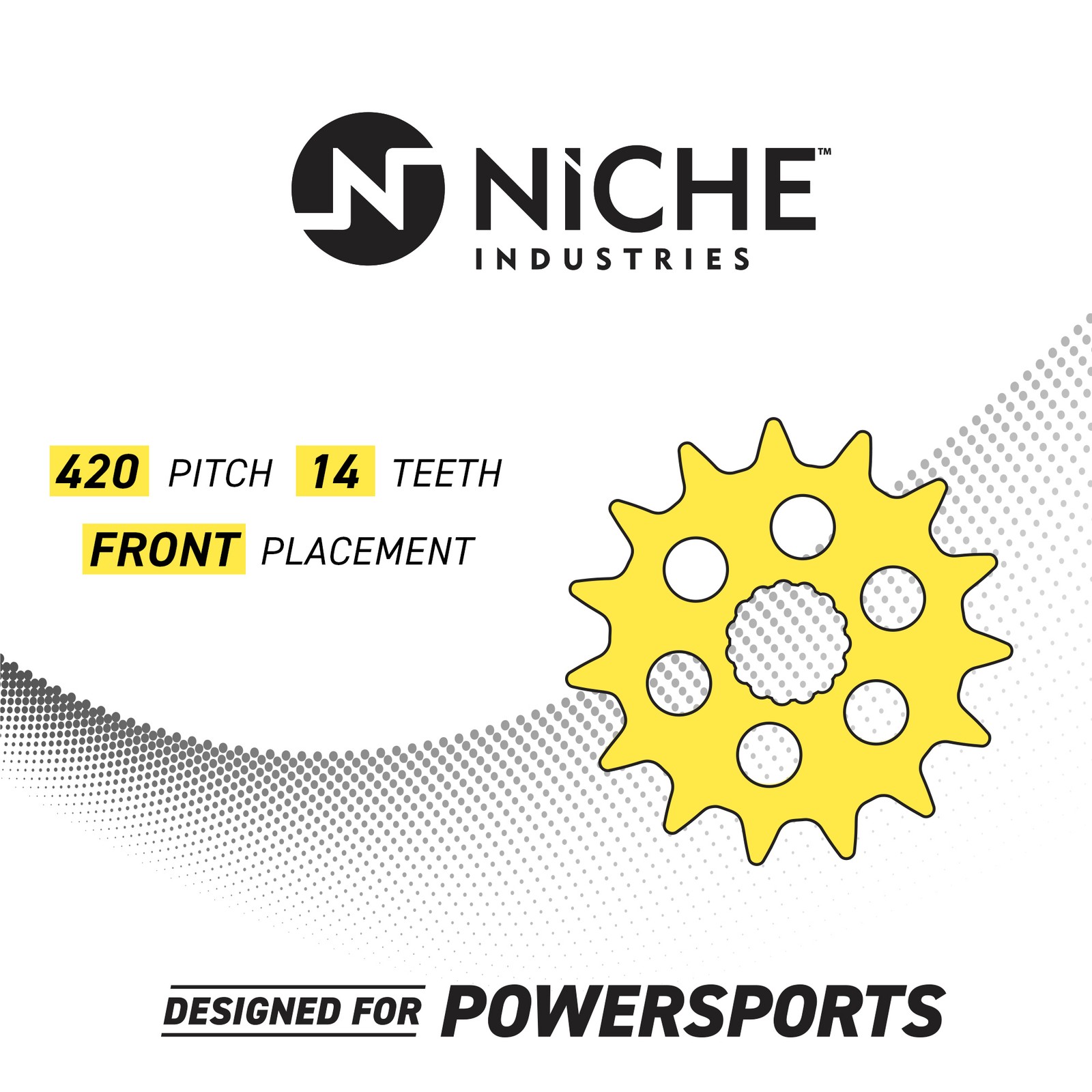 NICHE Sprocket Chain Set for Kawasaki Z125 Pro 14/30 Tooth 420 X-Ring Front Rear