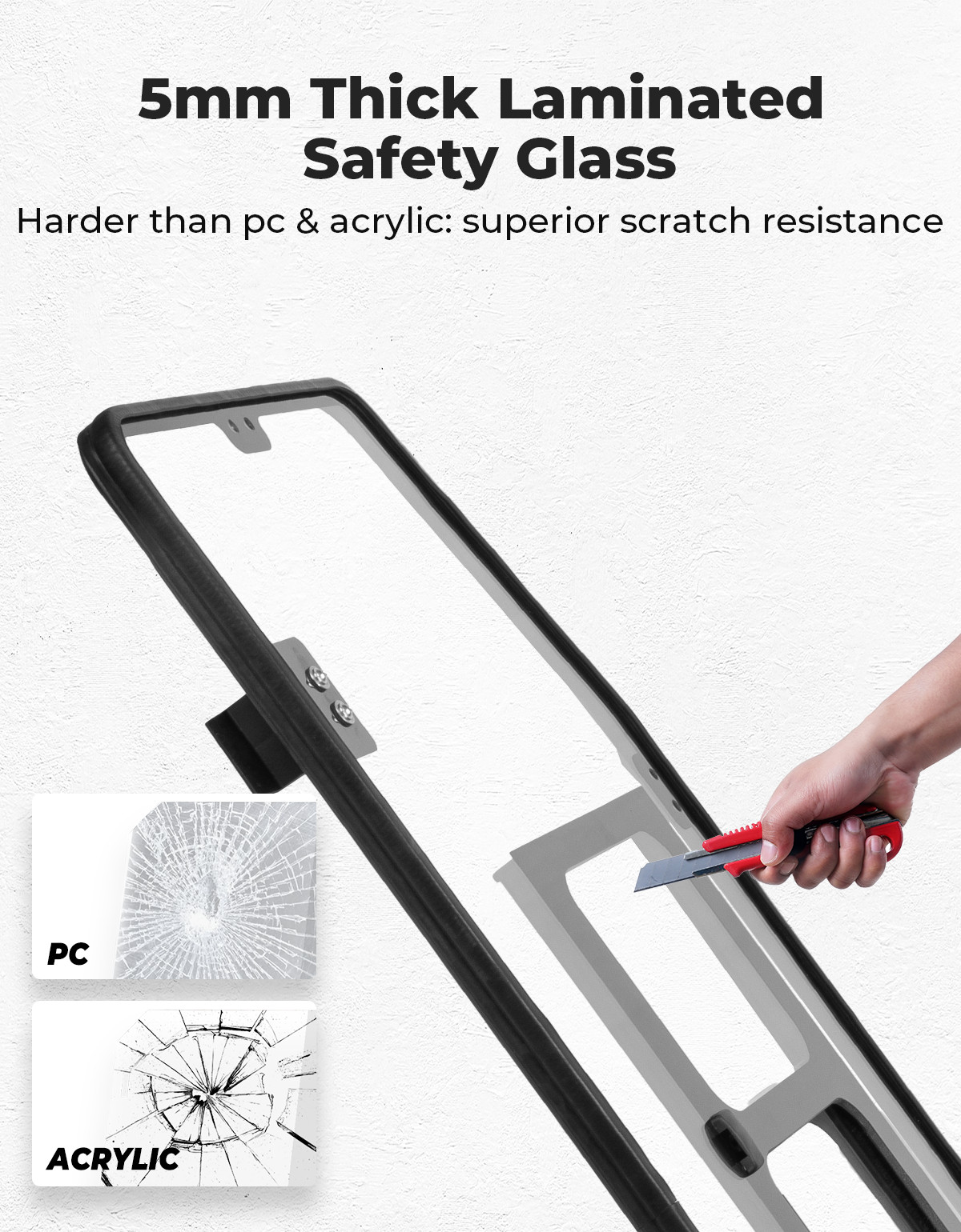 Glass Rear Windshield W/ Sliding for Can-Am Defender HD5/HD8/HD10 Max 2016-2024