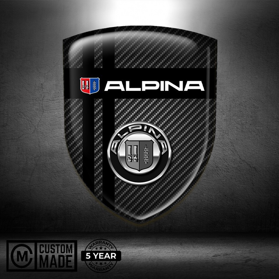 Alpina Sticker | Fender Badge Decal | Side Logo Trunk Bumper Laptop etc.