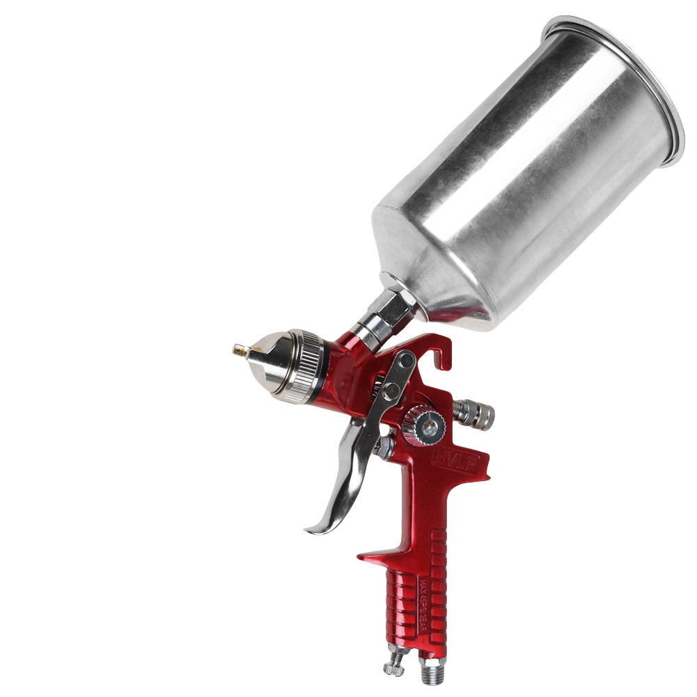 HVLP Air Paint Spray Gun Gravity Feed Car Auto Gun Kit 1.4mm/1.7mm/2.5mm Nozzles