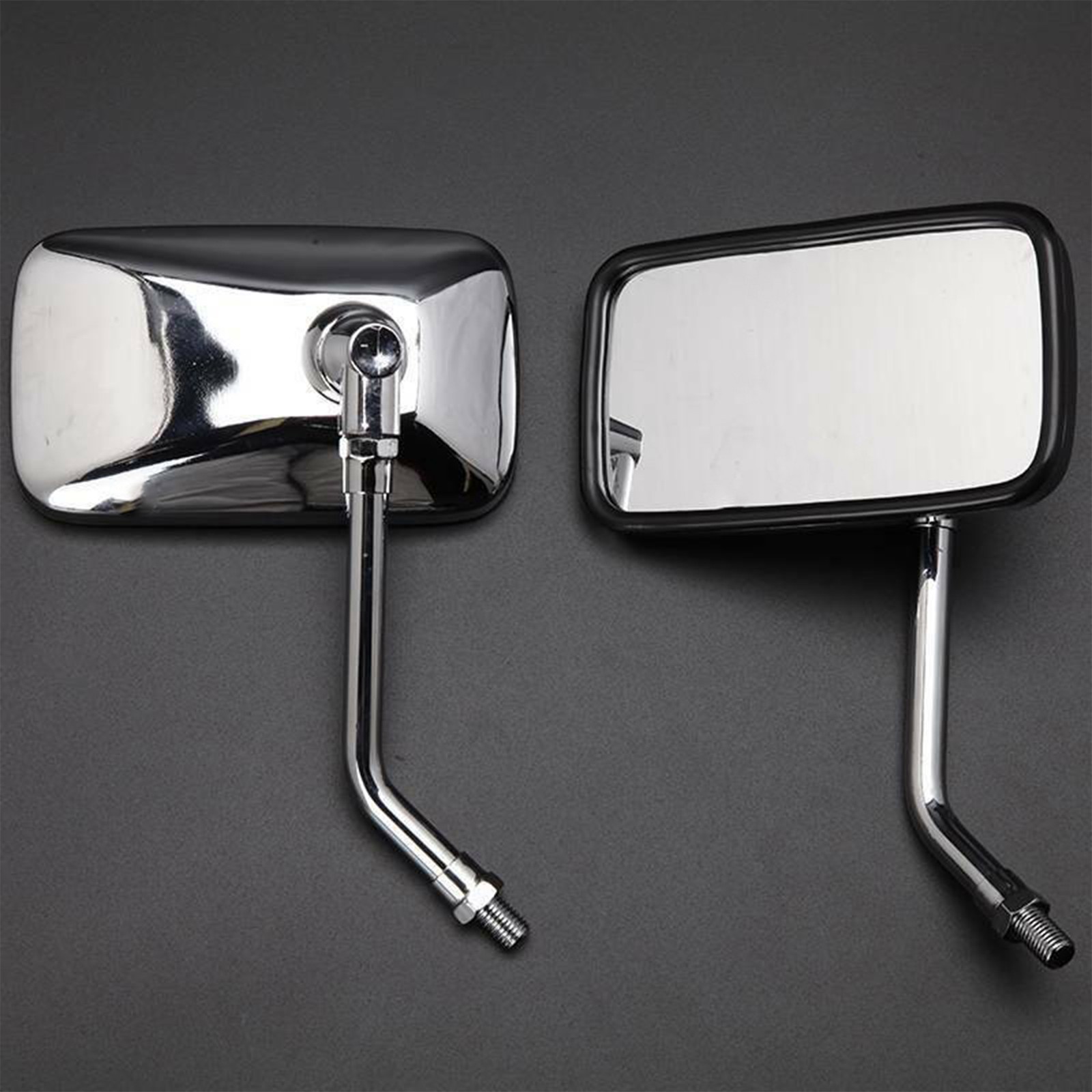 Chrome Rectangle Motorcycle Rearview Mirrors For Yamaha V Star 1300 950 650 1100