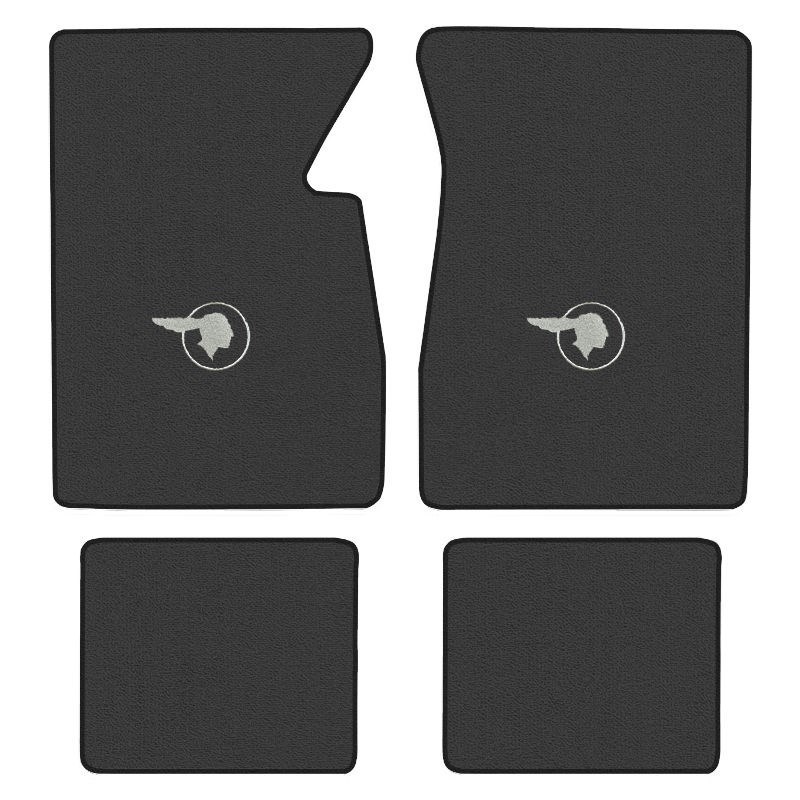 Older Pontiac Custom Logo Loop Carpet Floor Mats – Choose Mat Color And Logo