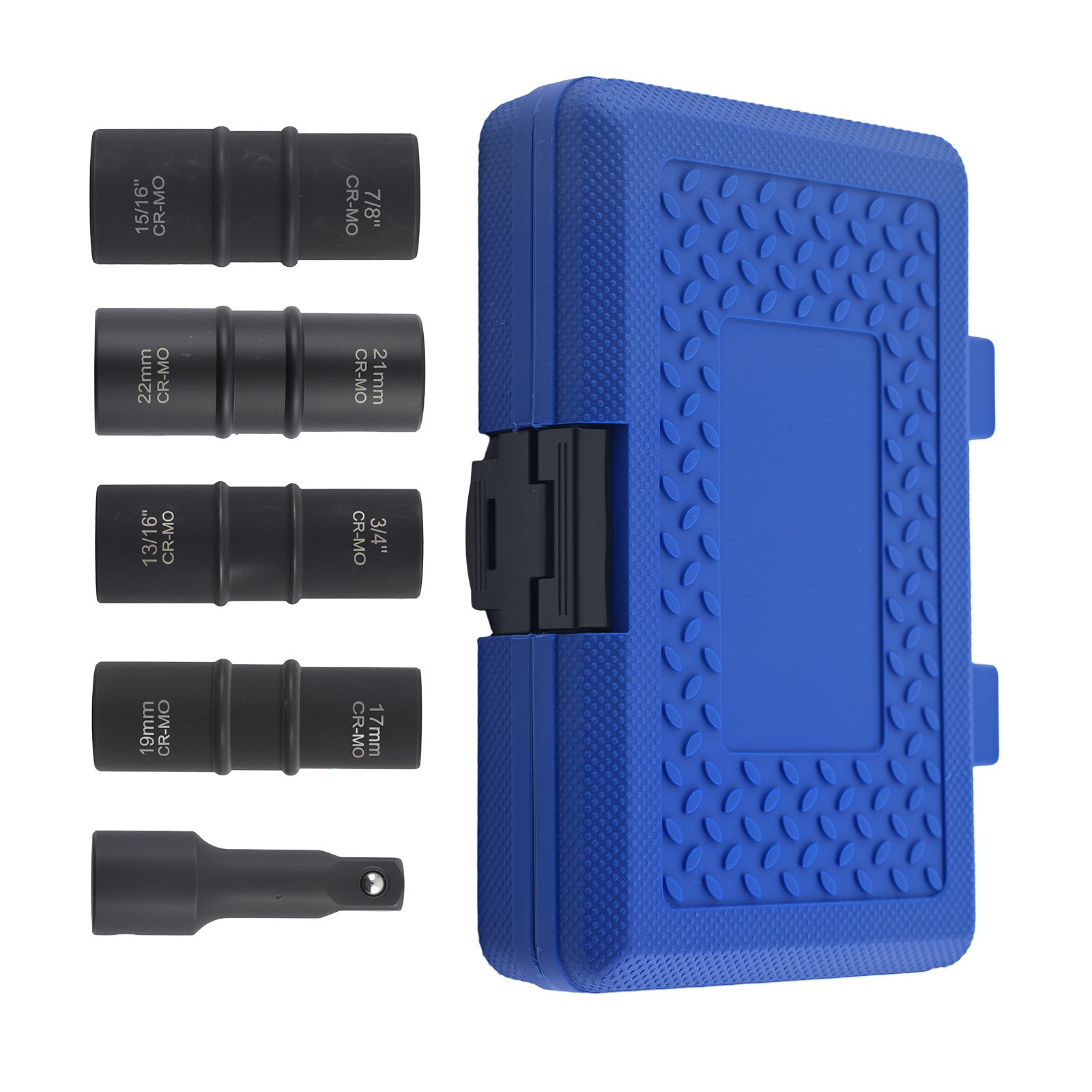 1/2″ Drive Flip Socket 5PC Impact Set 17-22mm 3/4″ 7/8″ 13/16″ 15/16″ Bar