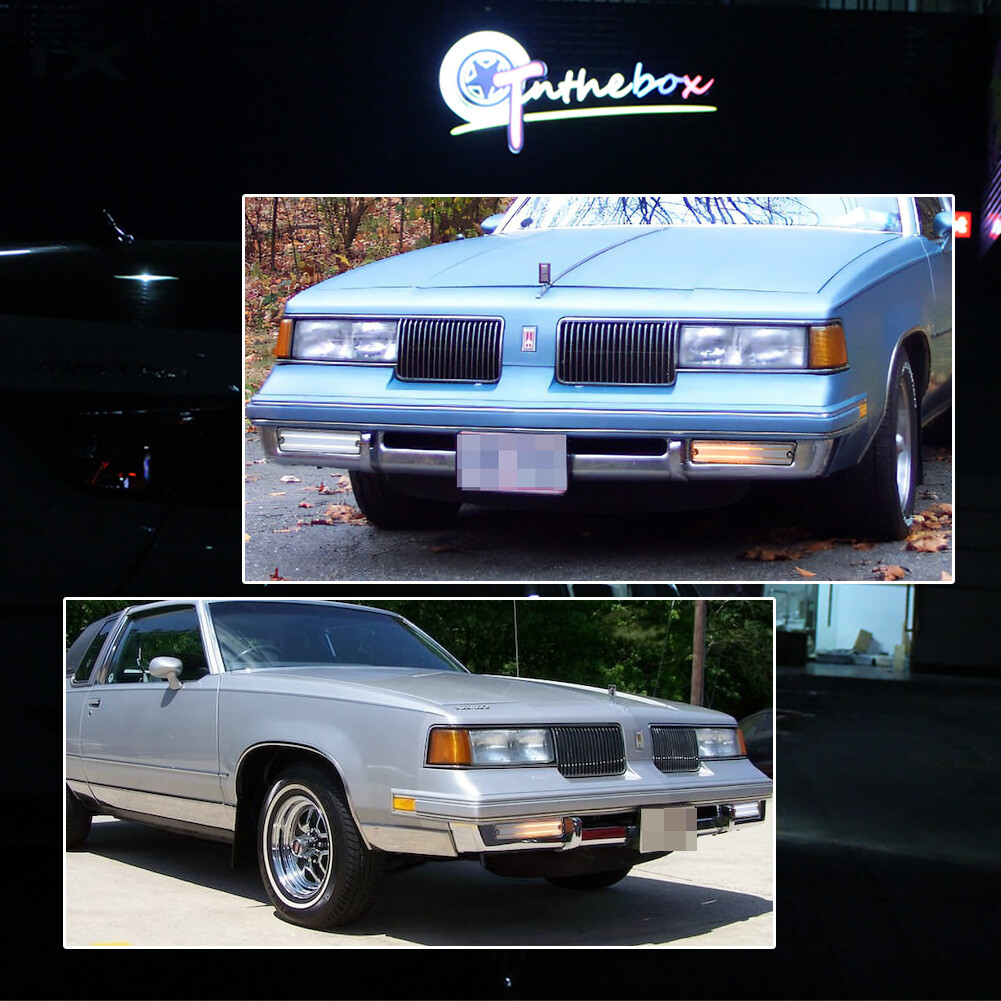 Clear Switchback LED DRL Turn Signal Lights For 81-88 Oldsmobile Cutlass Supreme