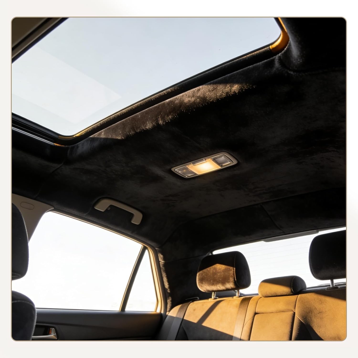 Premium 78″x59″ Self-Adhesive Suede Fabric Black for Car SUV Replace Repair