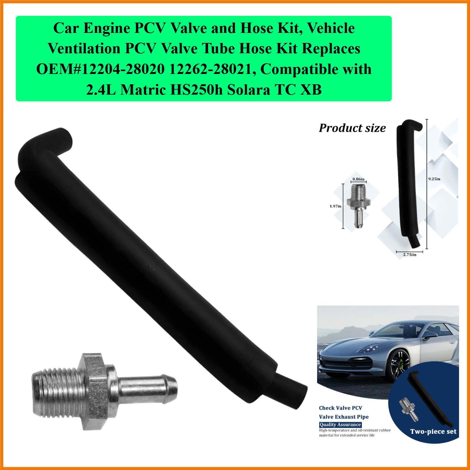 Car Engine PCV Valve and Hose Kit, Vehicle Ventilation PCV Valve Tube Hose Ki…