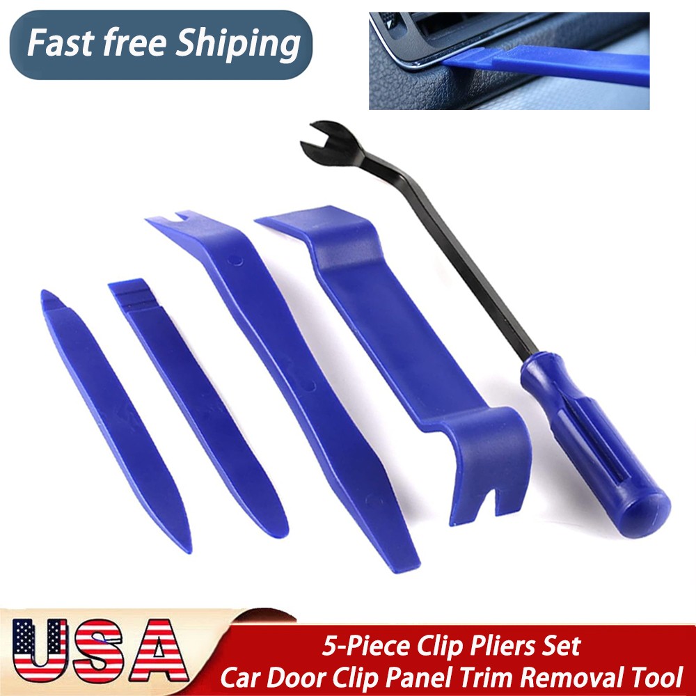 Plastic Trim Removal Pry Tool Set for Car Radio Panel Door Dash Clip Fasteners