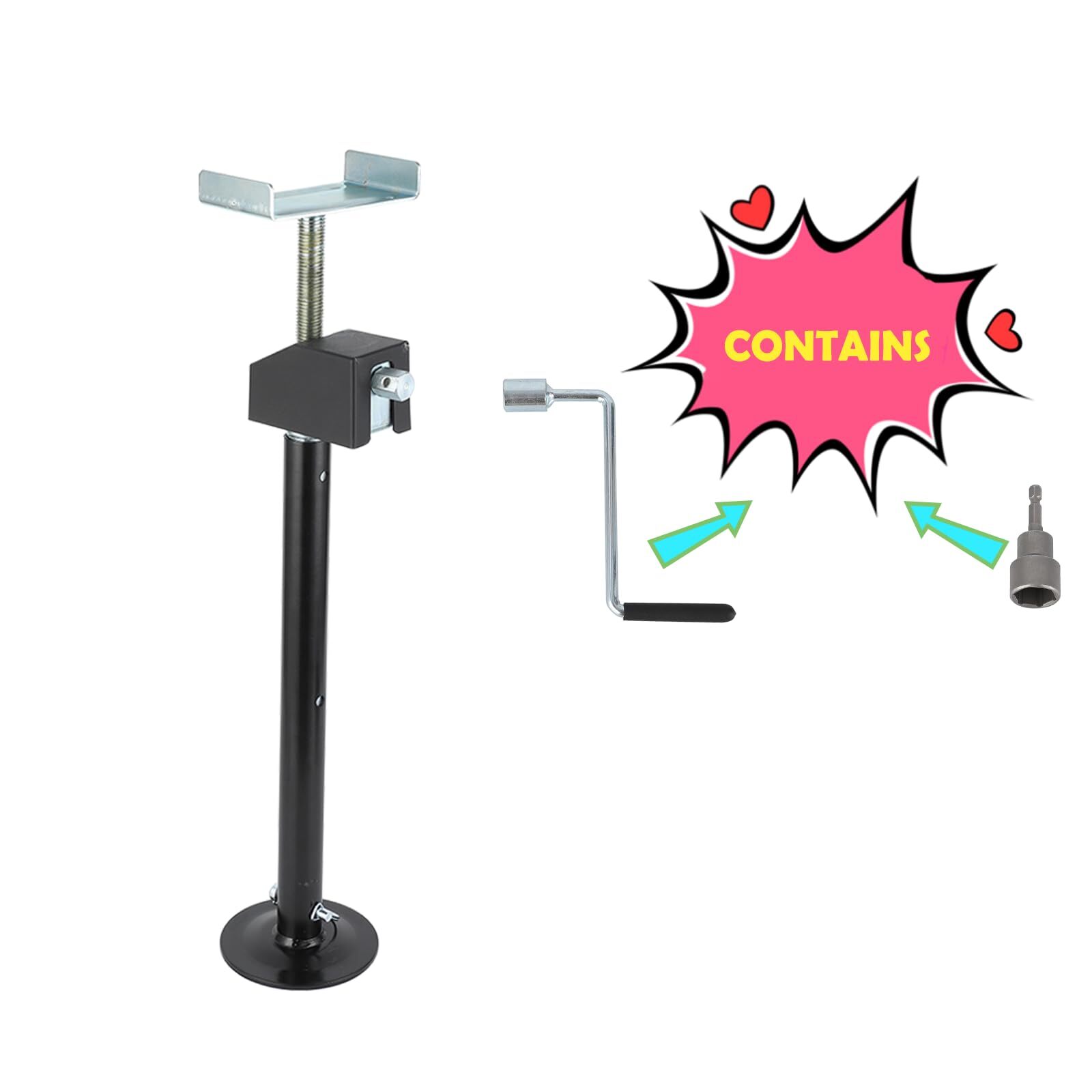 4 Pack RV Slide Out Stabilizer Jacks 5000lbs Adjustable Camper Support 21″ – 34″