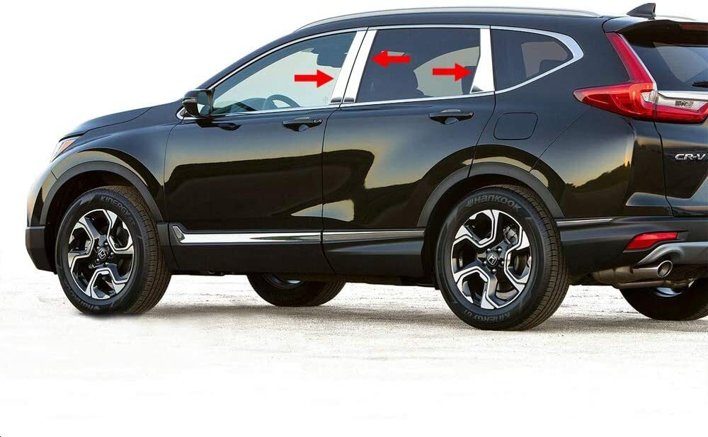 For 2017-2022 Honda CRV CR-V 6PC Stainless Steel Chrome Pillar Post Trim
