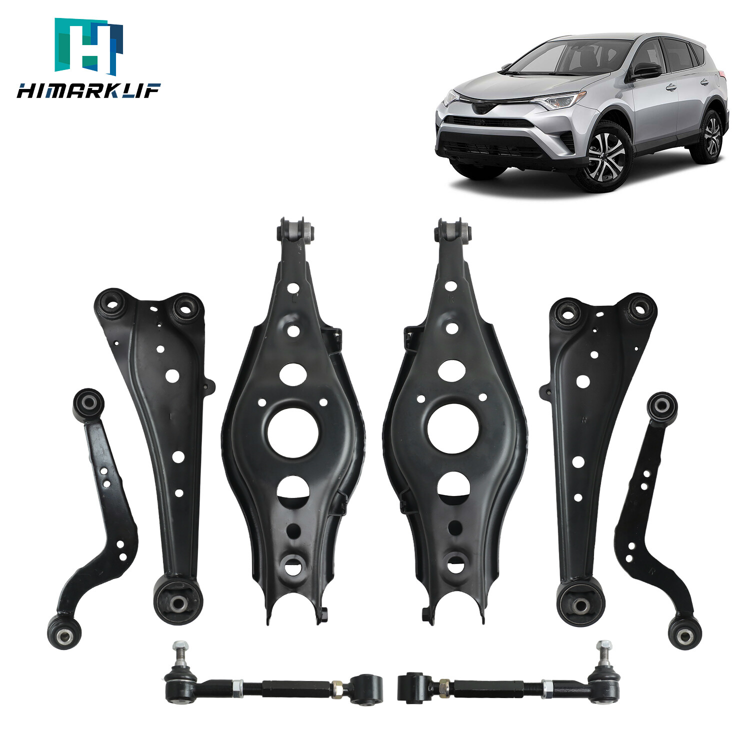 Rear Control Arms Assembly(6pc) + Trailing Arm(2pc) for Toyota 2006-2018 RAV4