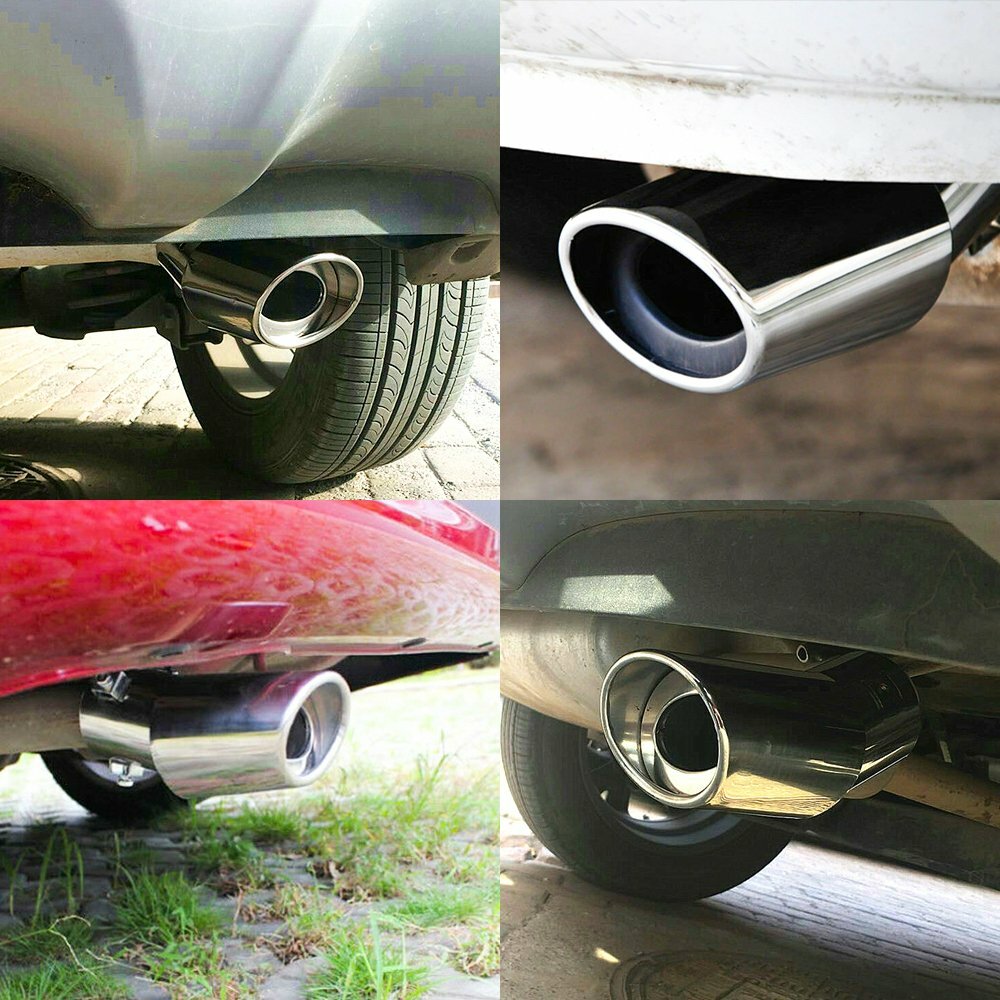 For Honda CR-V 2PCS Car Rear Exhaust Pipe Tail Muffler Tip Trim Stainless Steel