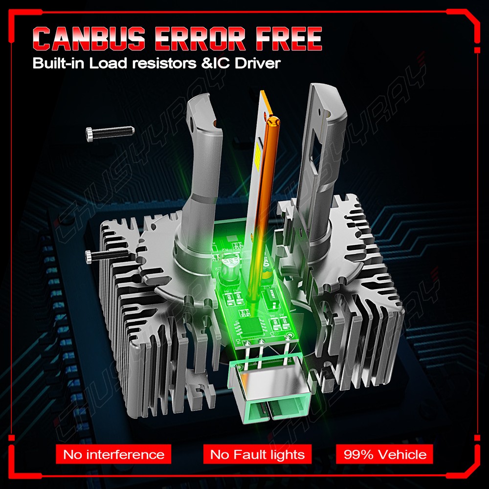 HID Headlight Bulbs for Mitsubishi Eclipse 2009-2012 High/Low Beam Fog Light LED
