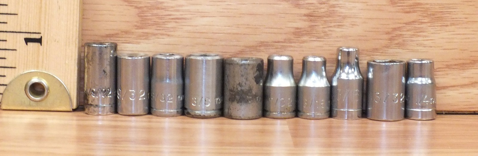 MIXED LOT OF 10 – Unbranded/Generic 6 Point SAE System Sockets Only **READ**