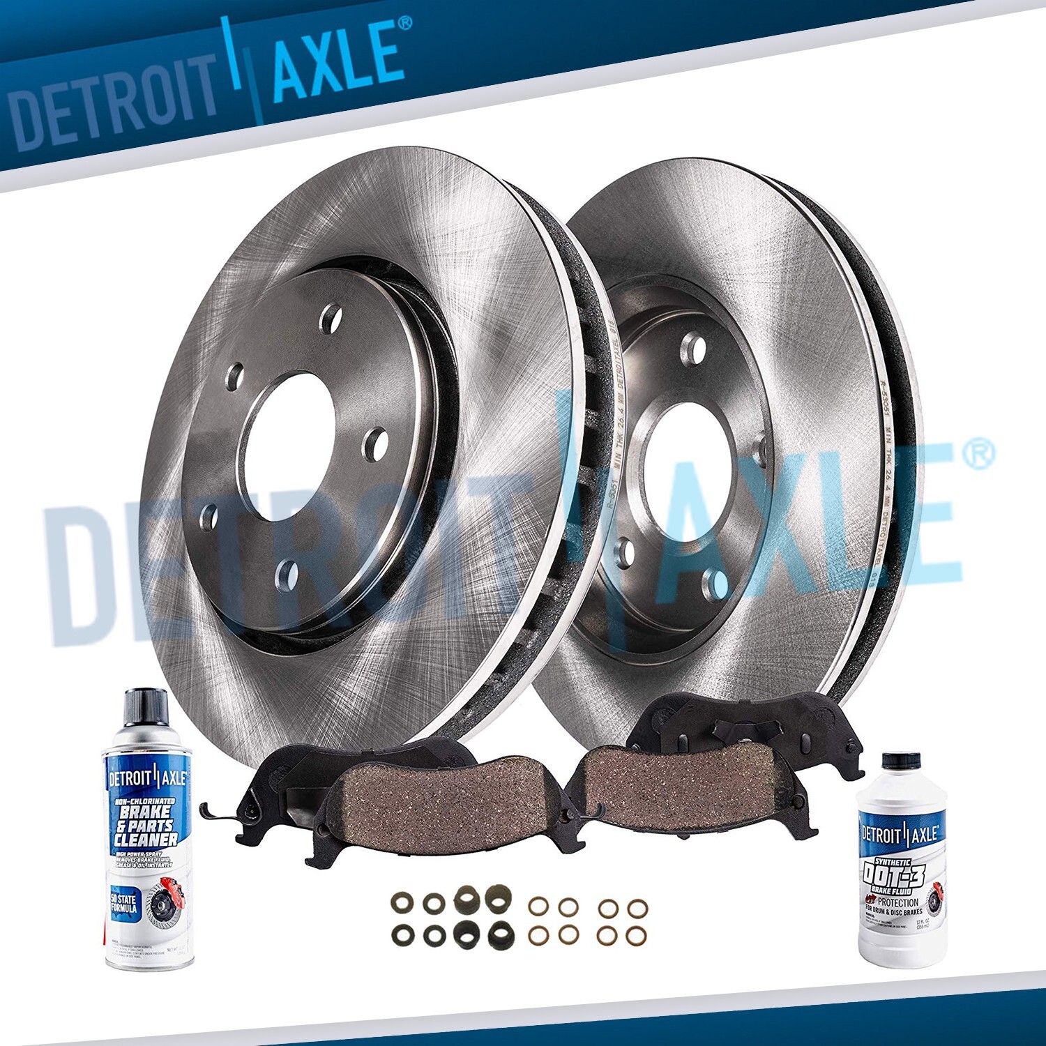 4WD FRONT Disc Rotors + Ceramic Brake Pads Kit for 1994 – 1999 Dodge Ram 1500