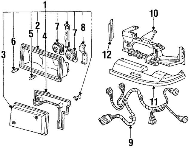 Genuine GM Composite Headlamp 19178392