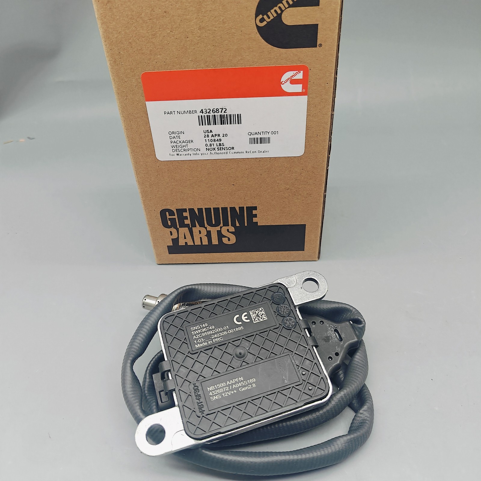 NEW 4326872 4326872RX Nitrogen Oxide Sensor For Cummins NOX USA