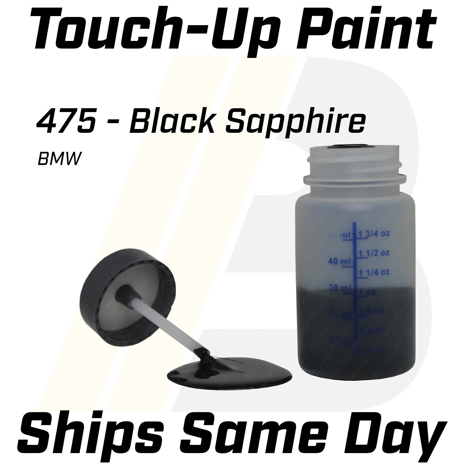 475 Black Sapphire Metallic – 1 Oz Touch Up Paint Kit w/ Brush for BMW