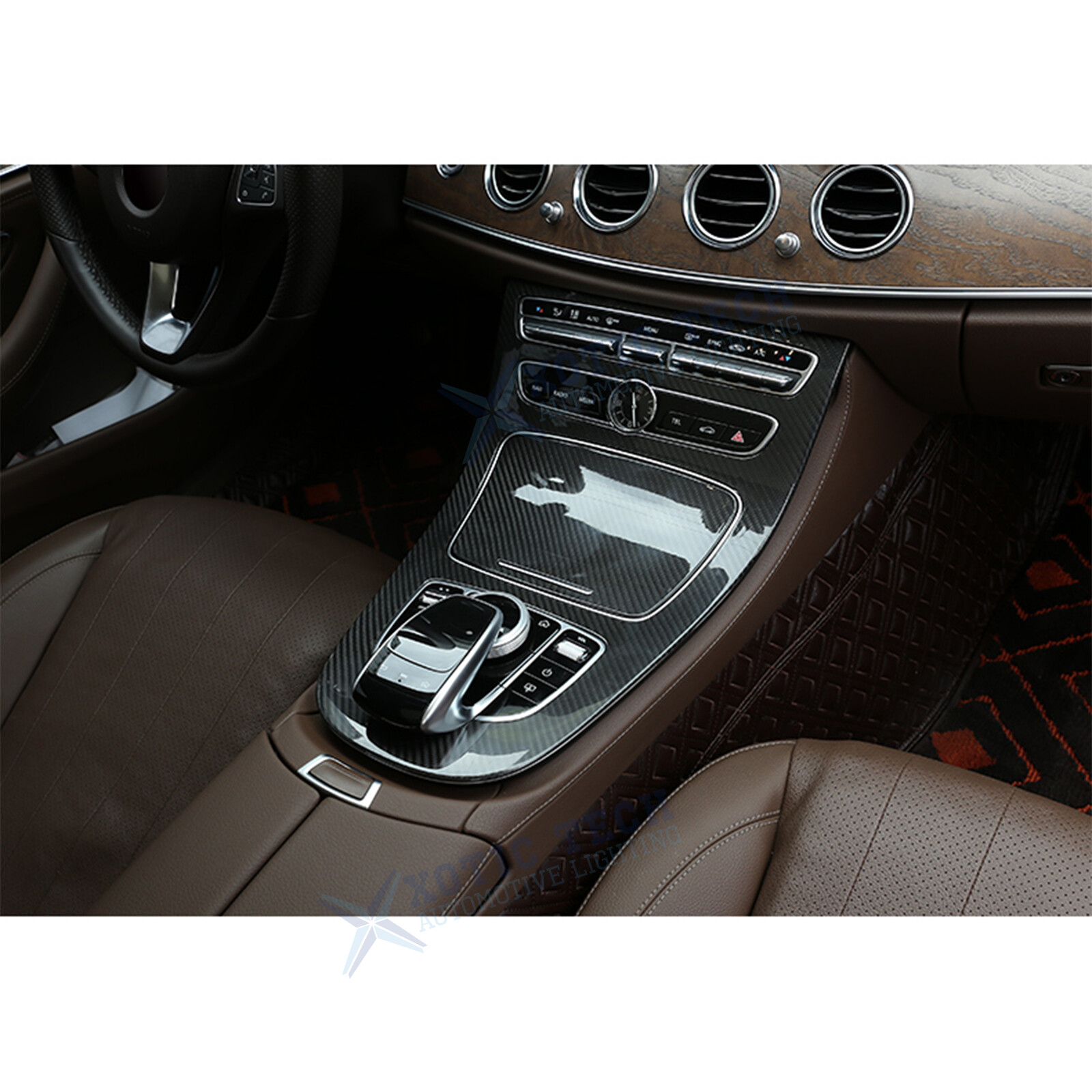 Console Gear Shift Frame Panel Cover Trim Fit Mercedes Benz E-Class W213 2016-18