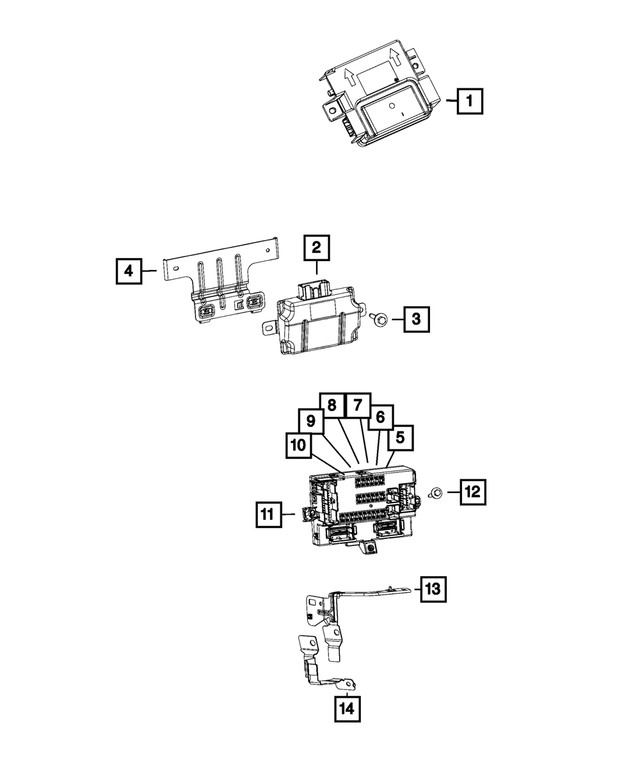 Genuine Mopar Body Controller Module 68141880AJ