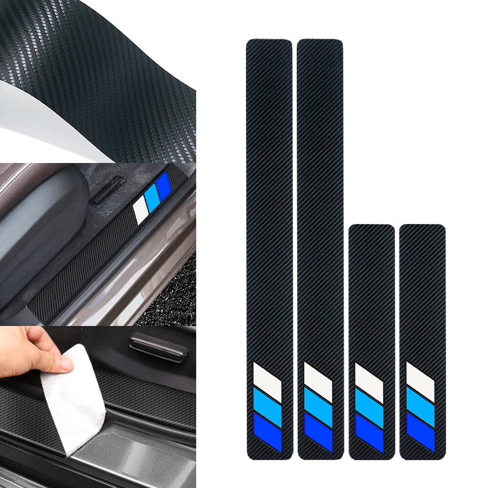 4X For Toyota Car Accessories Door Sill Protector Scuff Plate Panel Step Covers
