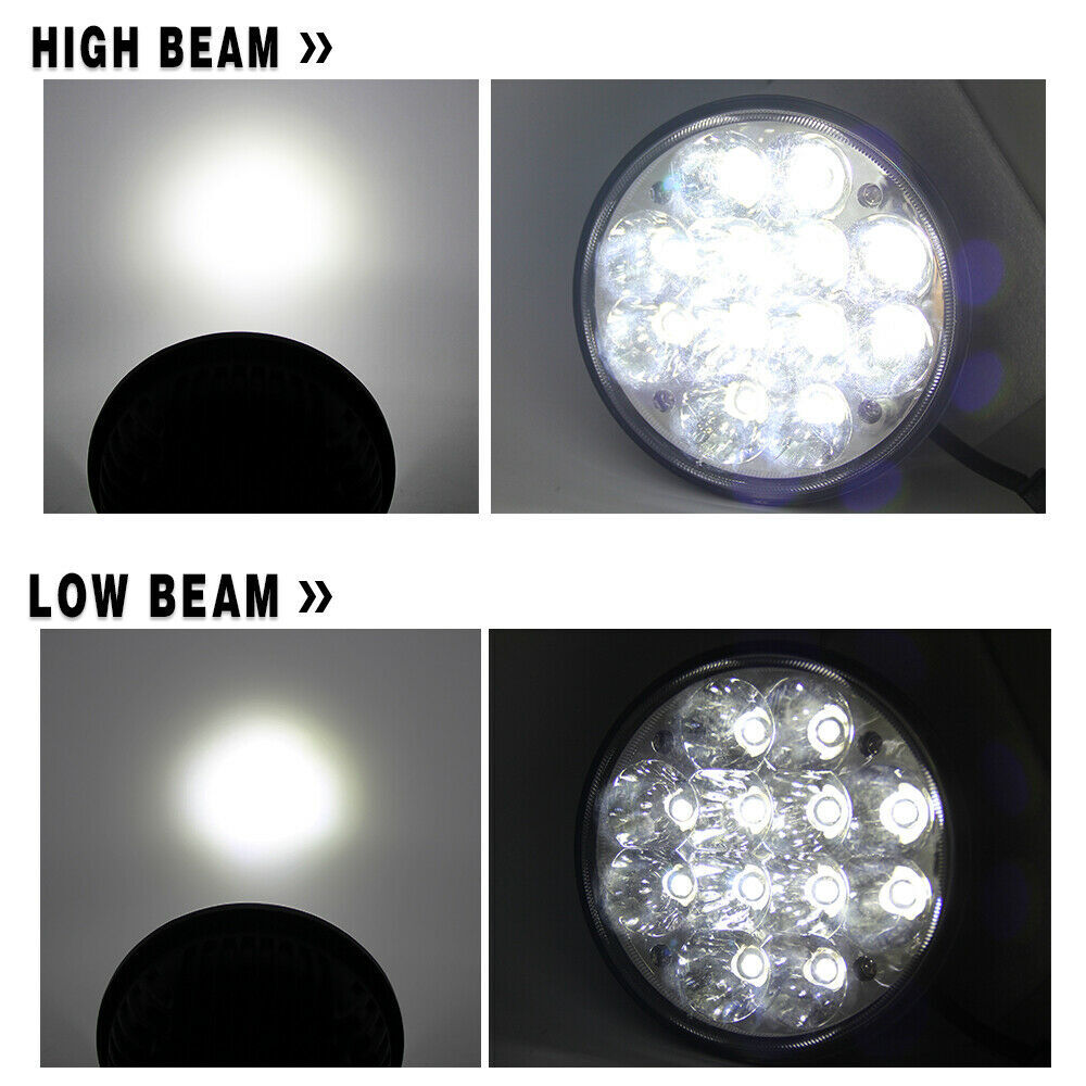 4PCS 5.75″5 3/4Inch Round LED Headlights Hi-Lo Sealed Beam For Ford Mustang 1969