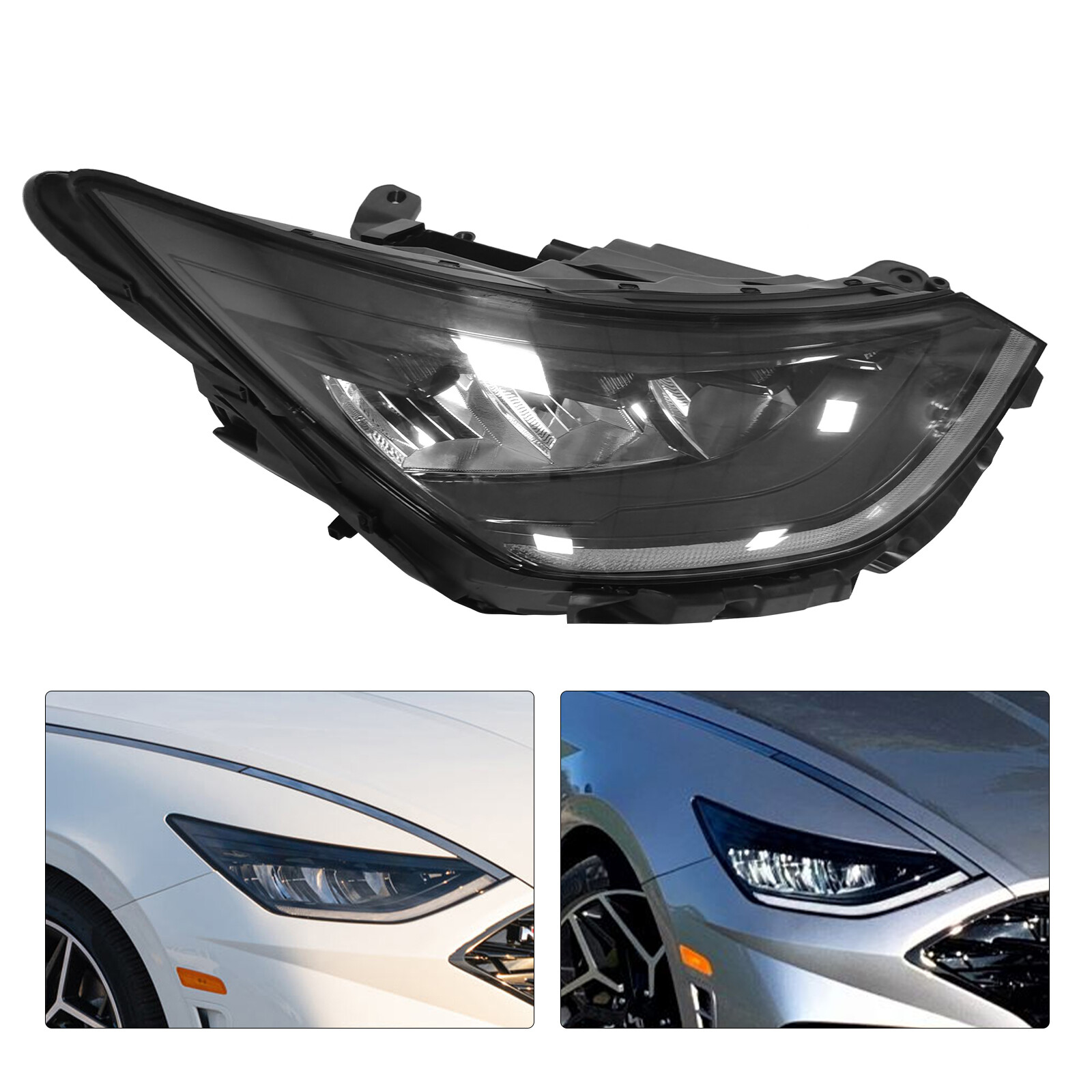 1 Pair LED Headlamps For 2020 2021 2022 Hyundai Sonata Headlights Set Left+Right