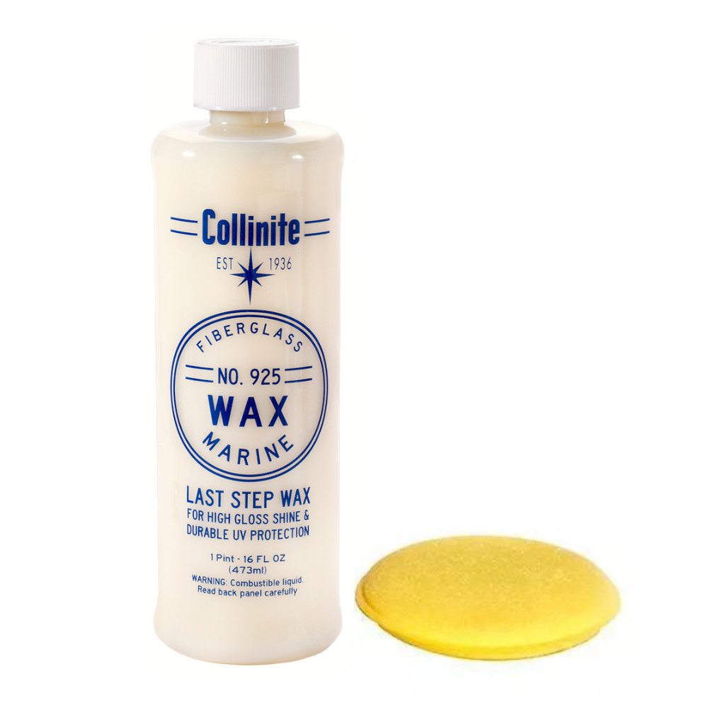 Collinite 925 Fiberglass Boat Wax (1 Pint) with Yellow Pad