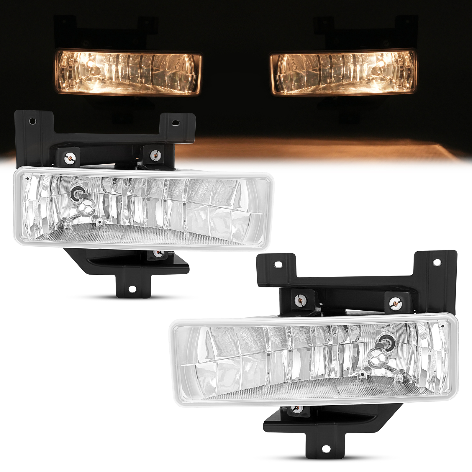 Pair Fog Lights Driving Lamps For Ford F150 F250 Expedition 1997 98 Pickup Truck