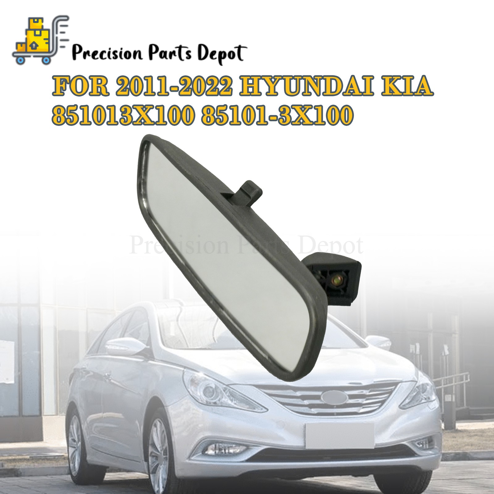 NEW 851013X100 85101-3X100 Inside Rearview Center Mirror For 11-22 Hyundai Kia