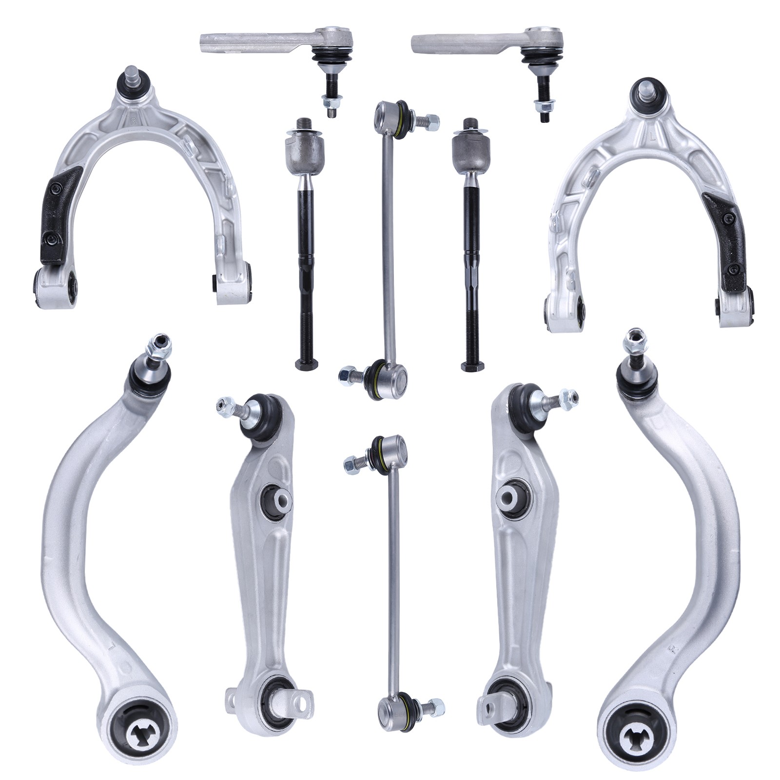 12Pcs Front Control Arm w/ Ball Joint Suspension Kit for 2017-2021 Tesla Model 3